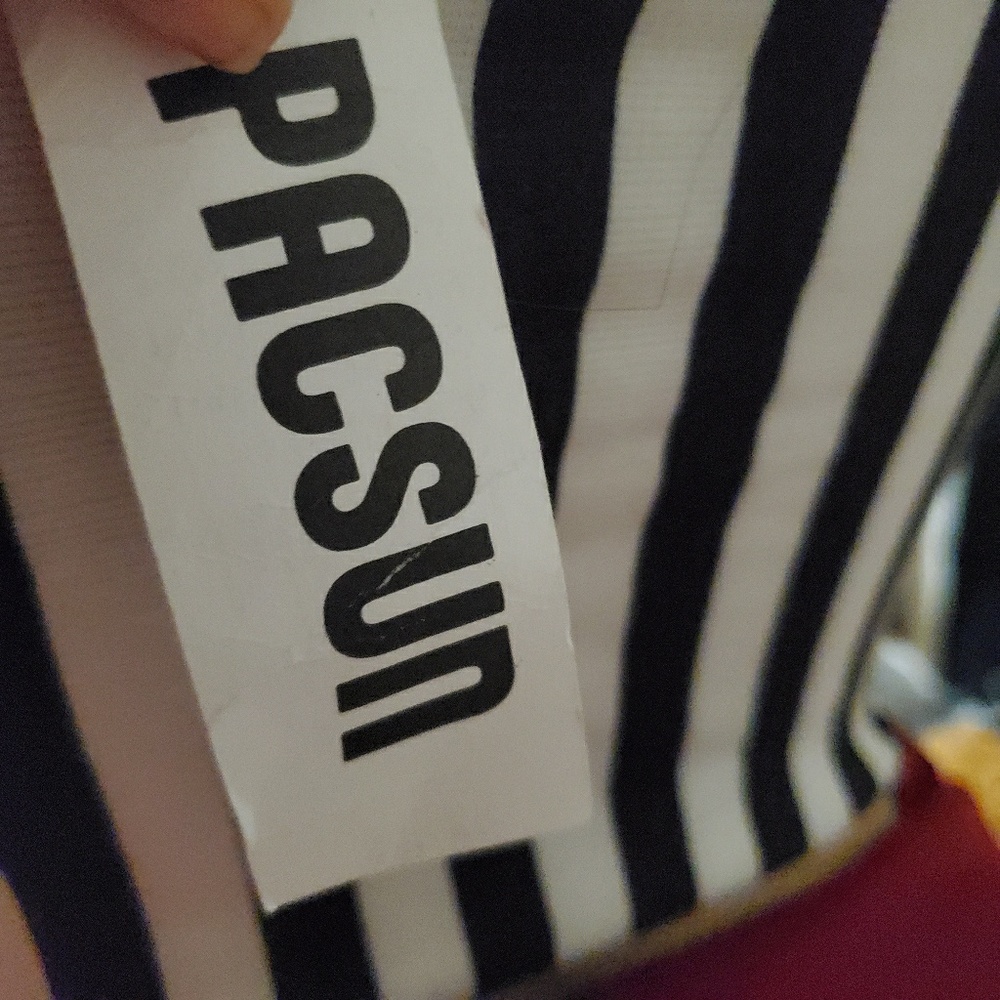 Pacsun B&W Tube Top With Front Bow Size Small New - Picture 6 of 7